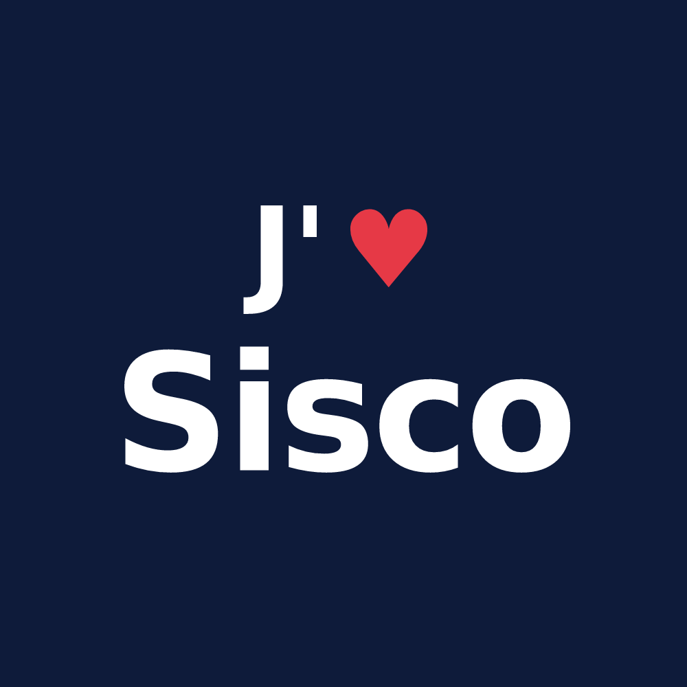 T-shirt personnalisé Sisco — design J'aime Sisco