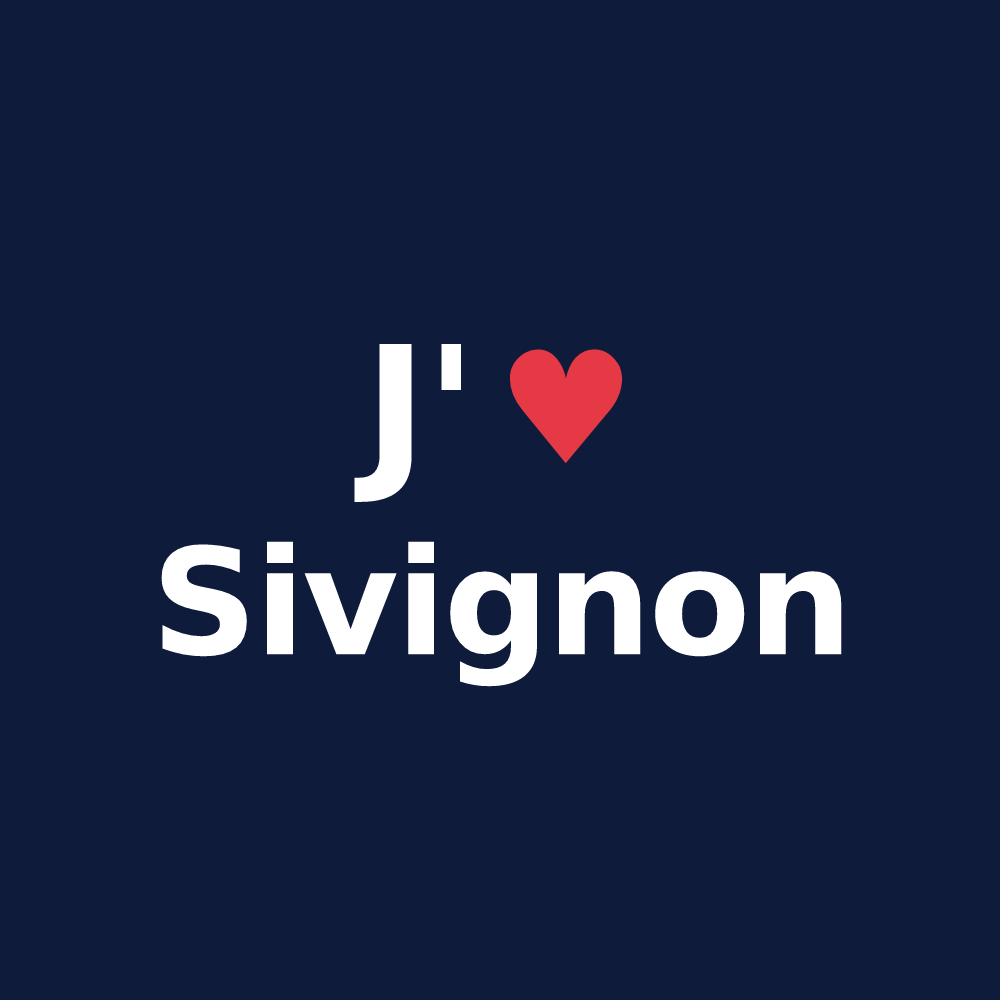 T-shirt personnalisé Sivignon — design J'aime Sivignon