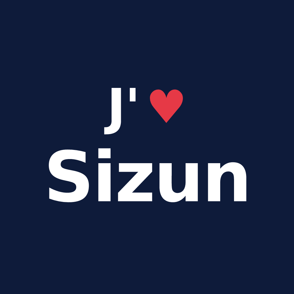 T-shirt personnalisé Sizun — design J'aime Sizun