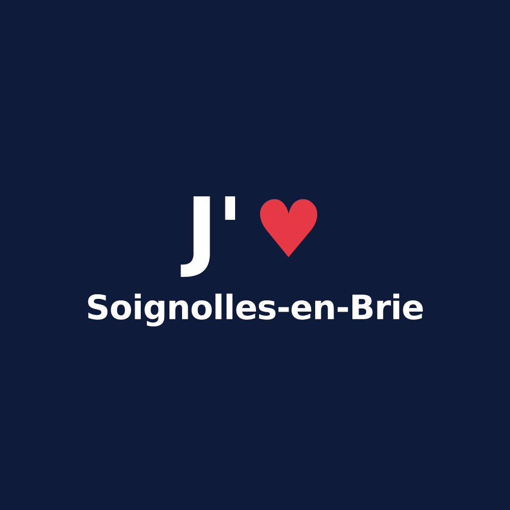 T-shirt personnalisé Soignolles-en-Brie — design J'aime Soignolles-en-Brie