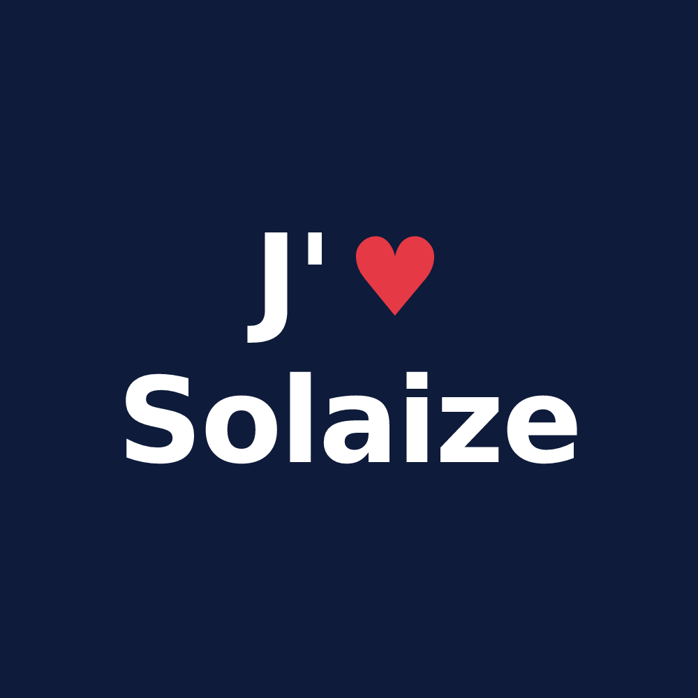 T-shirt personnalisé Solaize — design J'aime Solaize