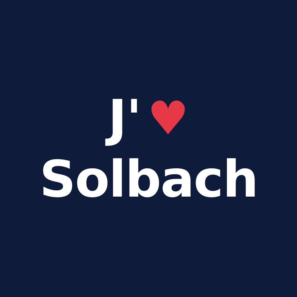 T-shirt personnalisé Solbach — design « J'aime Solbach » imprimé sur le t-shirt