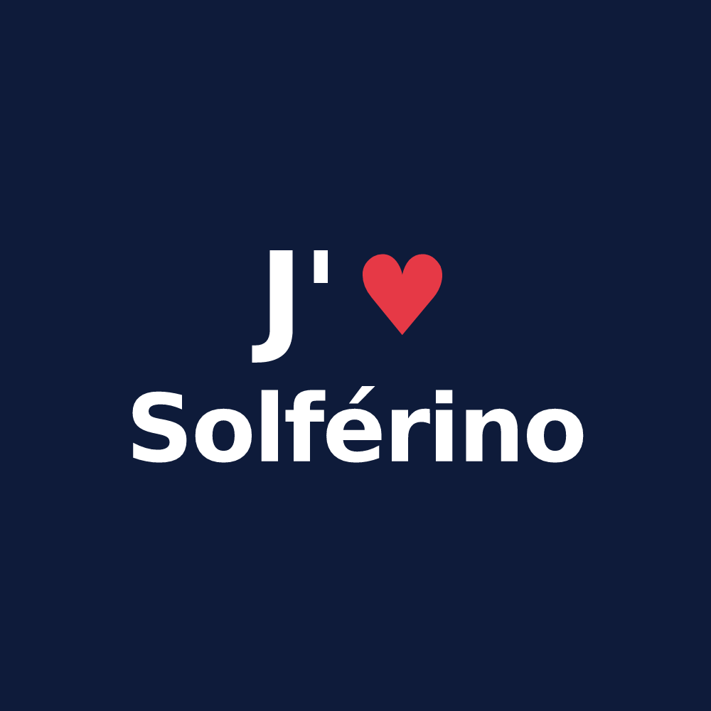 T-shirt personnalisé Solférino — design J'aime Solférino