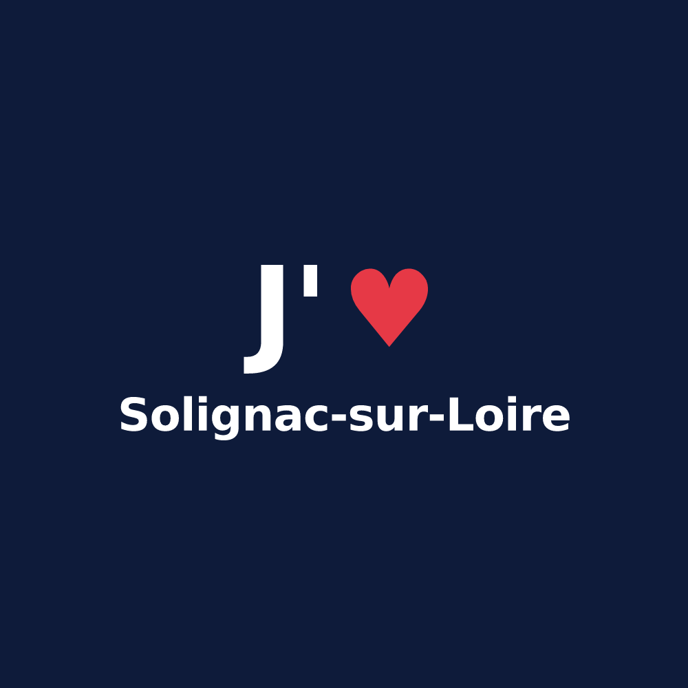 T-shirt personnalisé Solignac-sur-Loire — design J'aime Solignac-sur-Loire