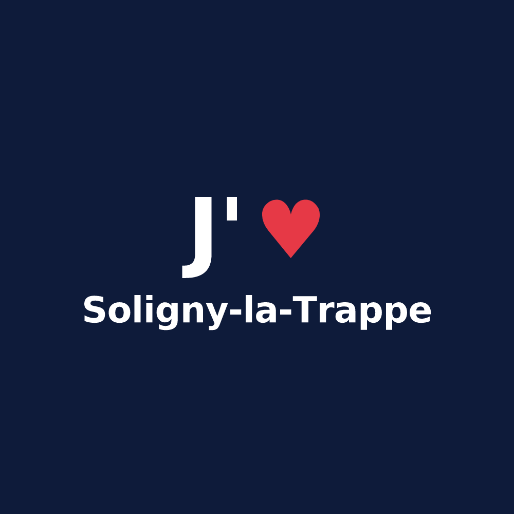 T-shirt personnalisé Soligny-la-Trappe — design J'aime Soligny-la-Trappe