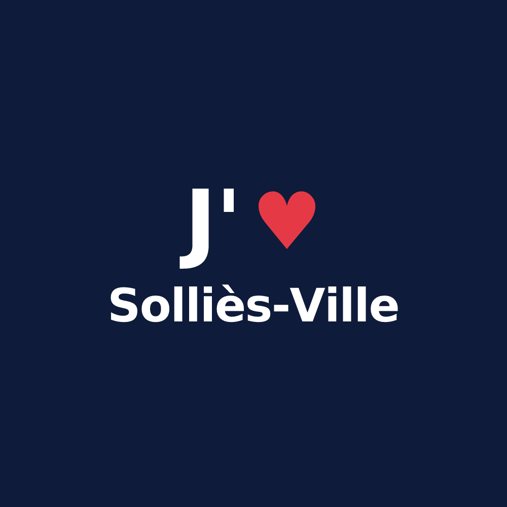 T-shirt personnalisé Solliès-Ville — design J'aime Solliès-Ville