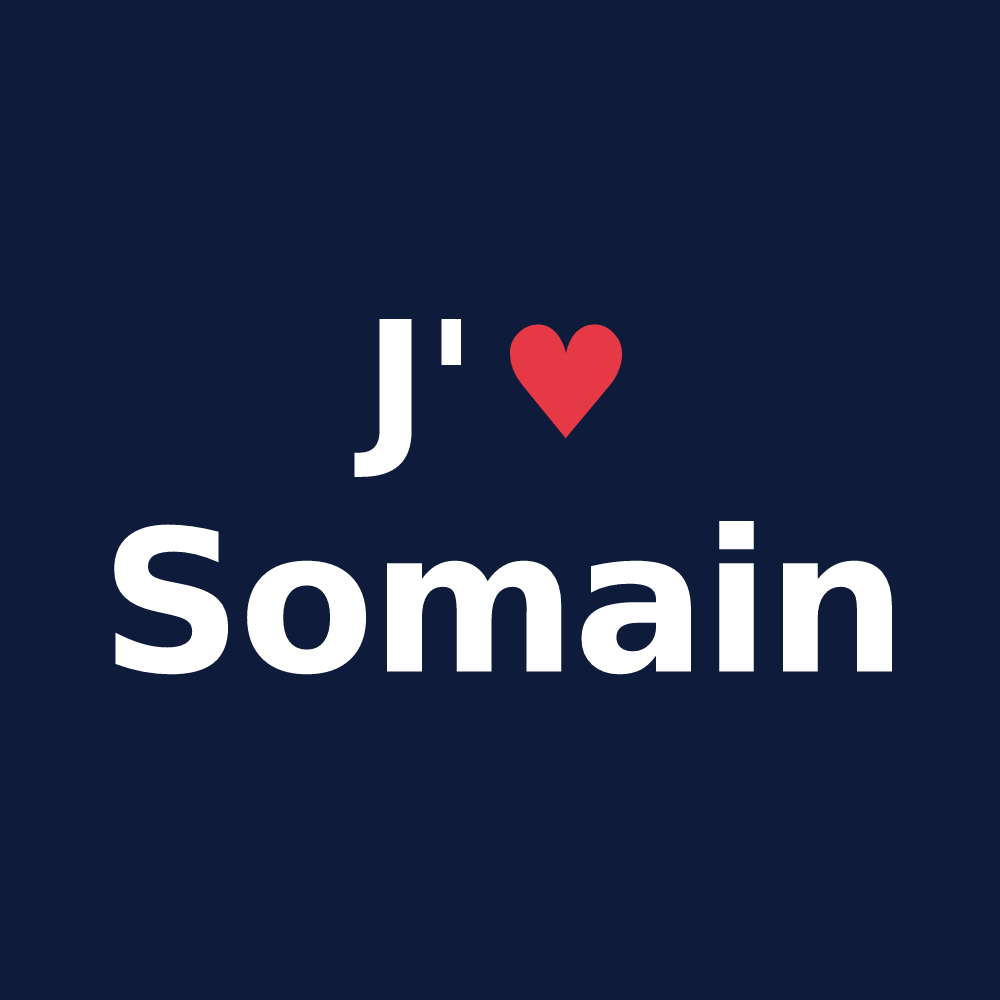 T-shirt personnalisé Somain — design J'aime Somain