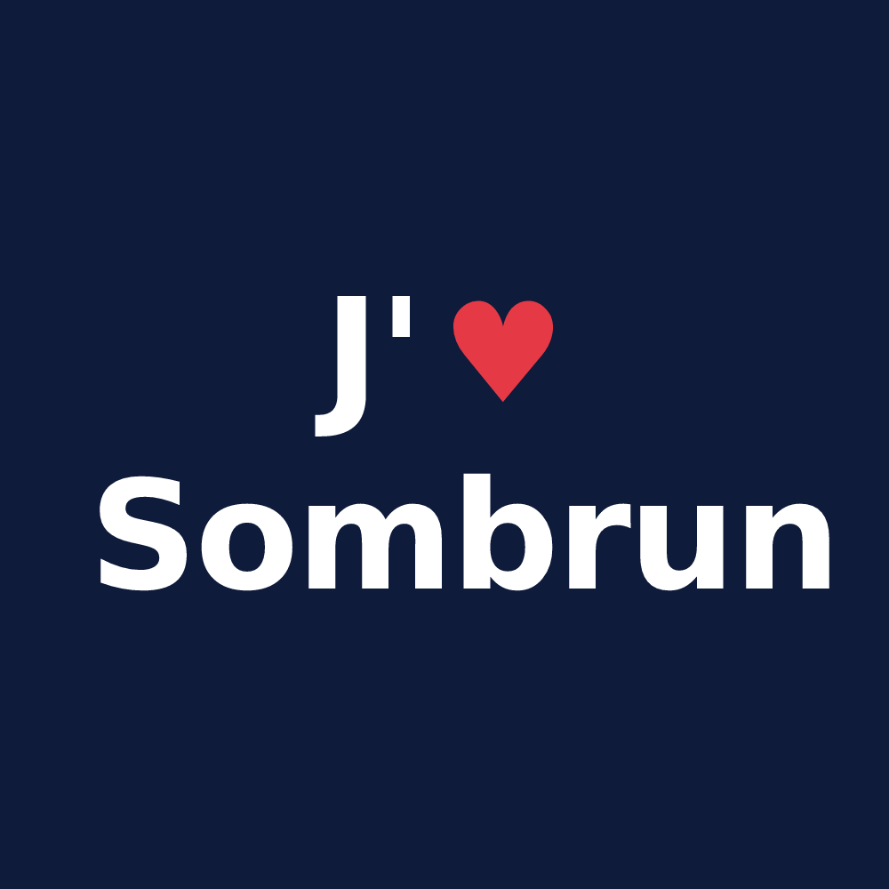 T-shirt personnalisé Sombrun — design J'aime Sombrun