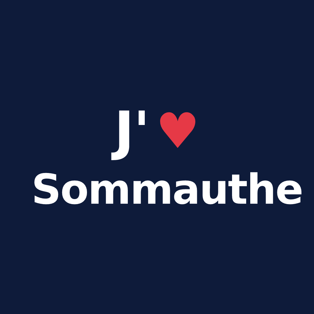 T-shirt personnalisé Sommauthe — design J'aime Sommauthe