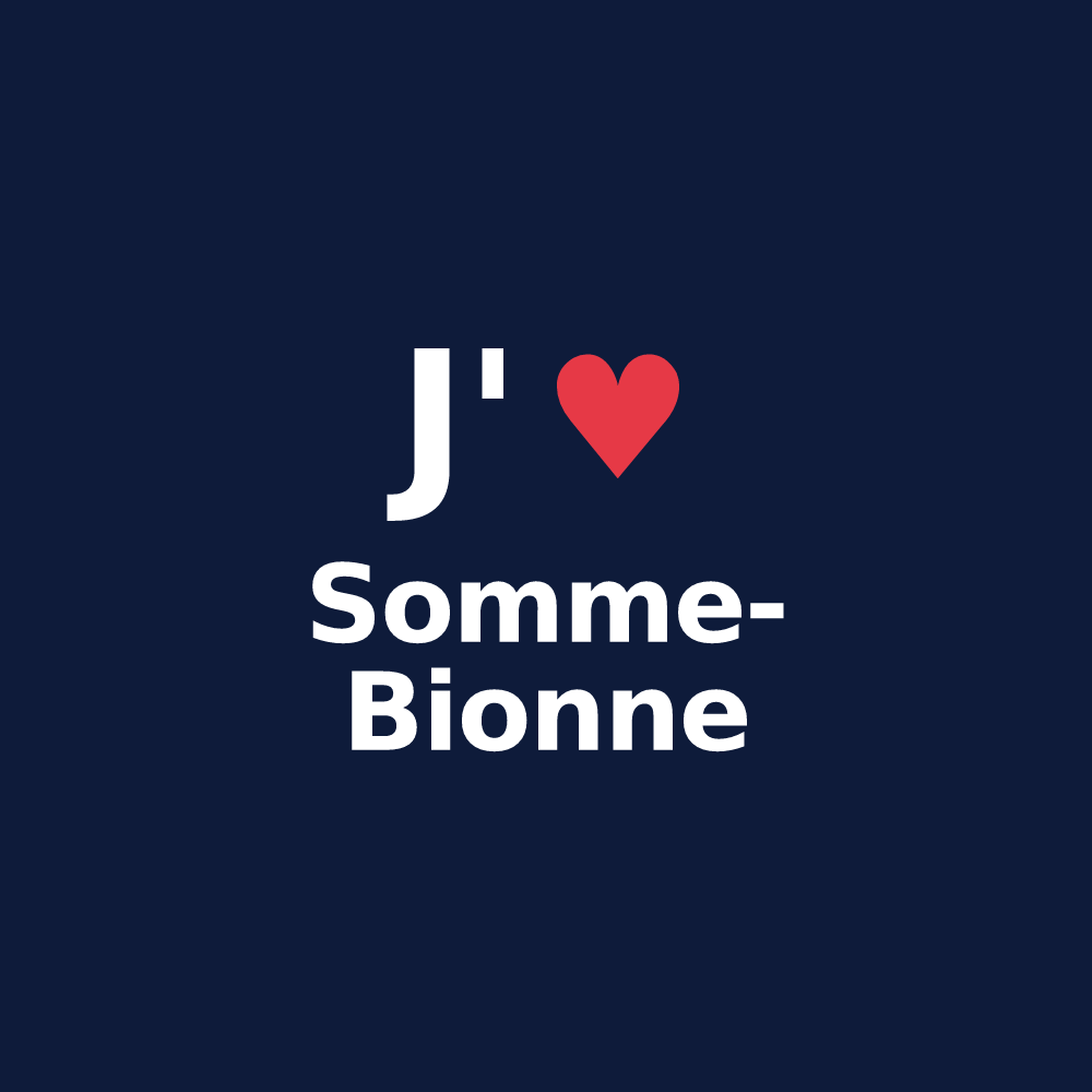 T-shirt personnalisé Somme-Bionne — design J'aime Somme-Bionne