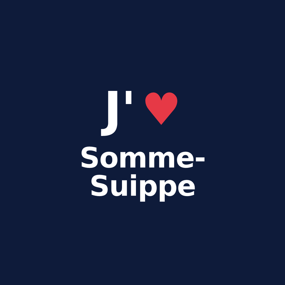 T-shirt personnalisé Somme-Suippe — design J'aime Somme-Suippe