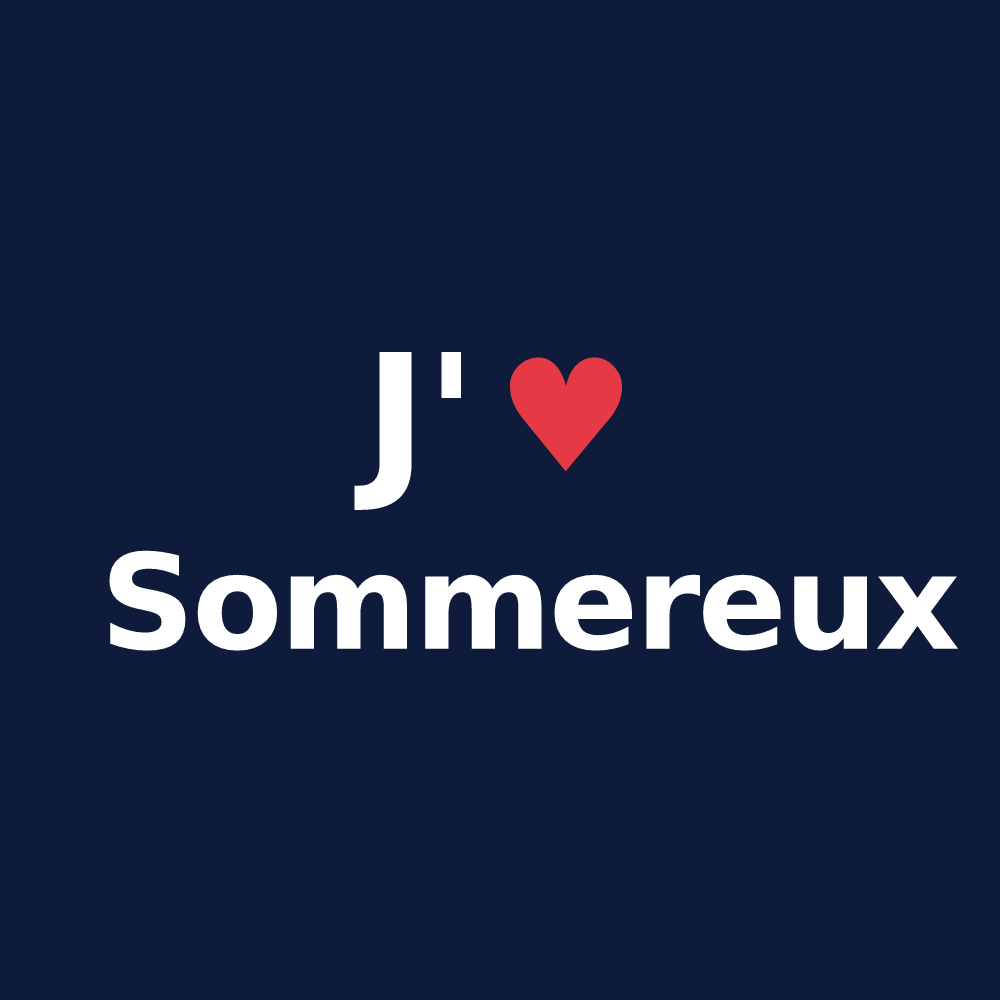 T-shirt personnalisé Sommereux — design « J'aime Sommereux » imprimé sur le t-shirt