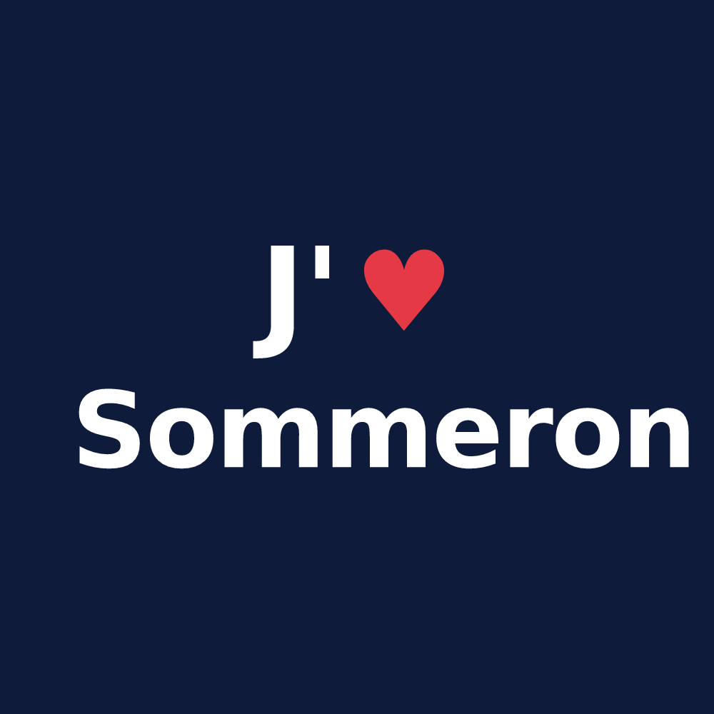 T-shirt personnalisé Sommeron — design J'aime Sommeron