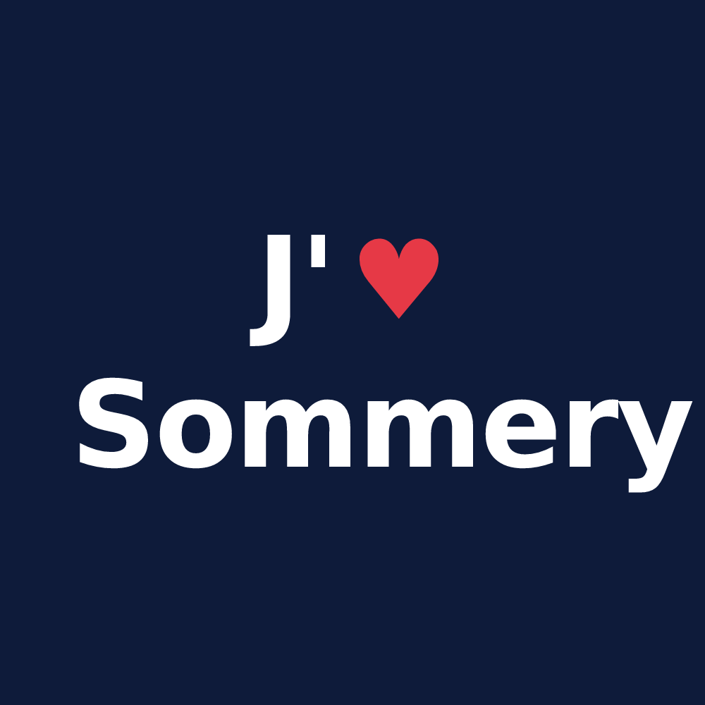 T-shirt personnalisé Sommery — design J'aime Sommery