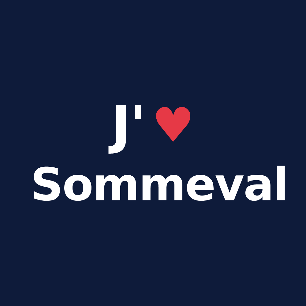 T-shirt personnalisé Sommeval — design J'aime Sommeval