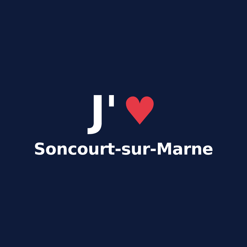 T-shirt personnalisé Soncourt-sur-Marne — design J'aime Soncourt-sur-Marne