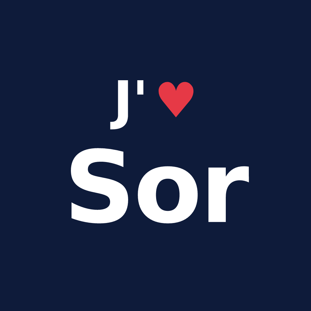 T-shirt personnalisé Sor — design J'aime Sor