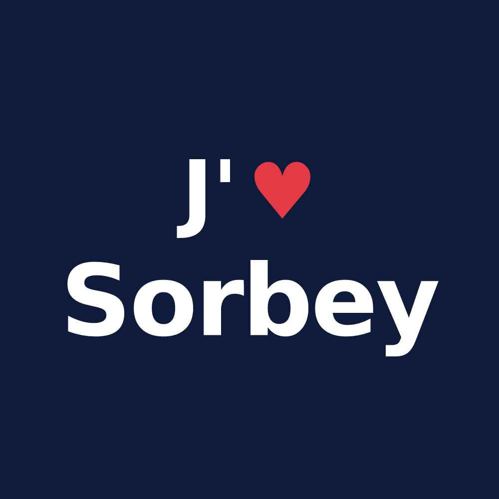 T-shirt personnalisé Sorbey — design J'aime Sorbey