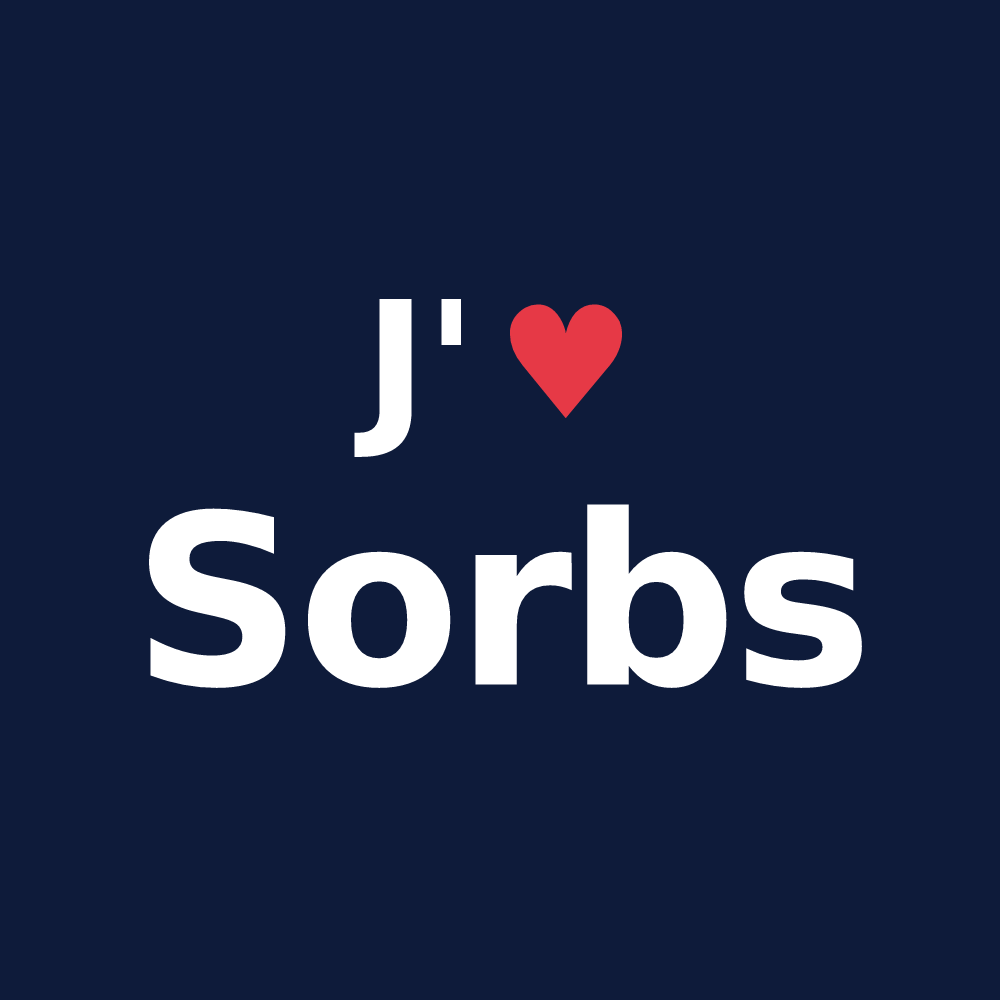 T-shirt personnalisé Sorbs — design J'aime Sorbs