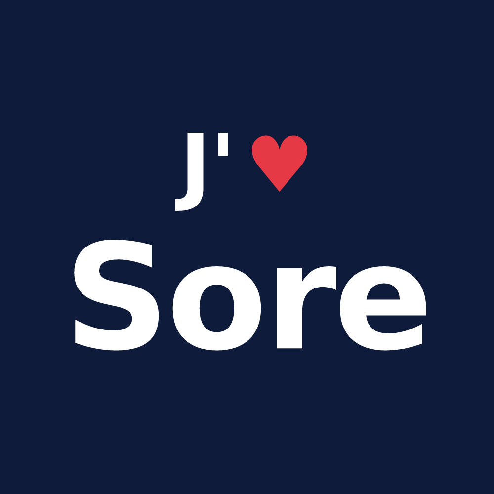T-shirt personnalisé Sore — design J'aime Sore