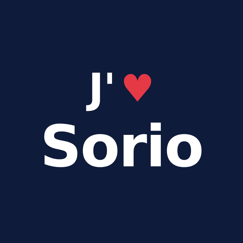T-shirt personnalisé Sorio — design J'aime Sorio