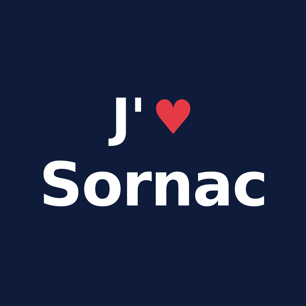 T-shirt personnalisé Sornac — design J'aime Sornac