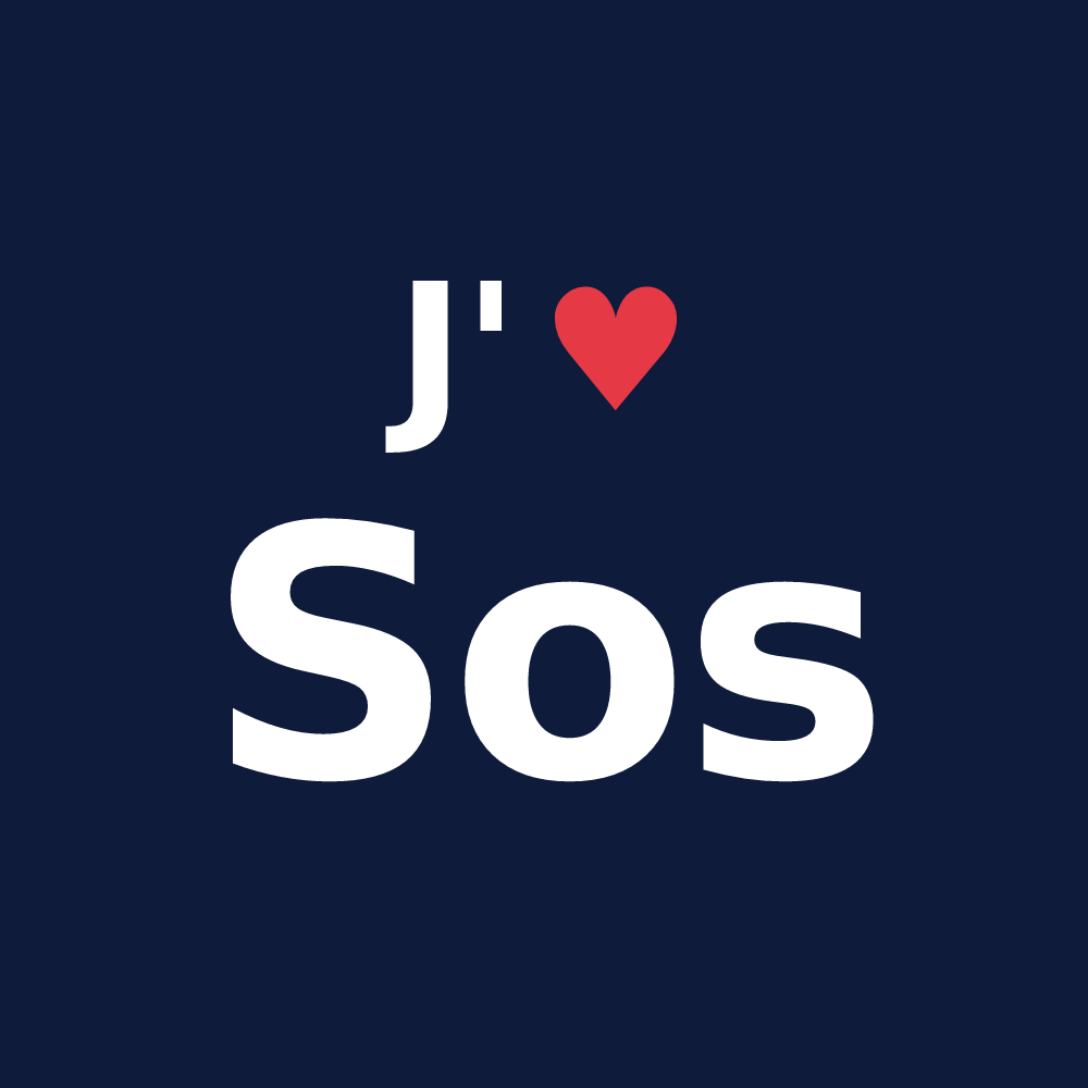 T-shirt personnalisé Sos — design J'aime Sos