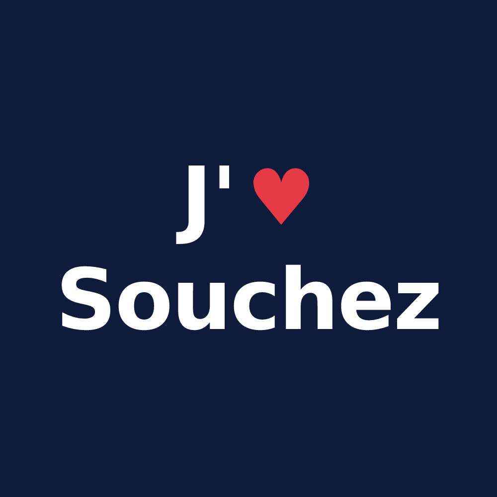 T-shirt personnalisé Souchez — design J'aime Souchez