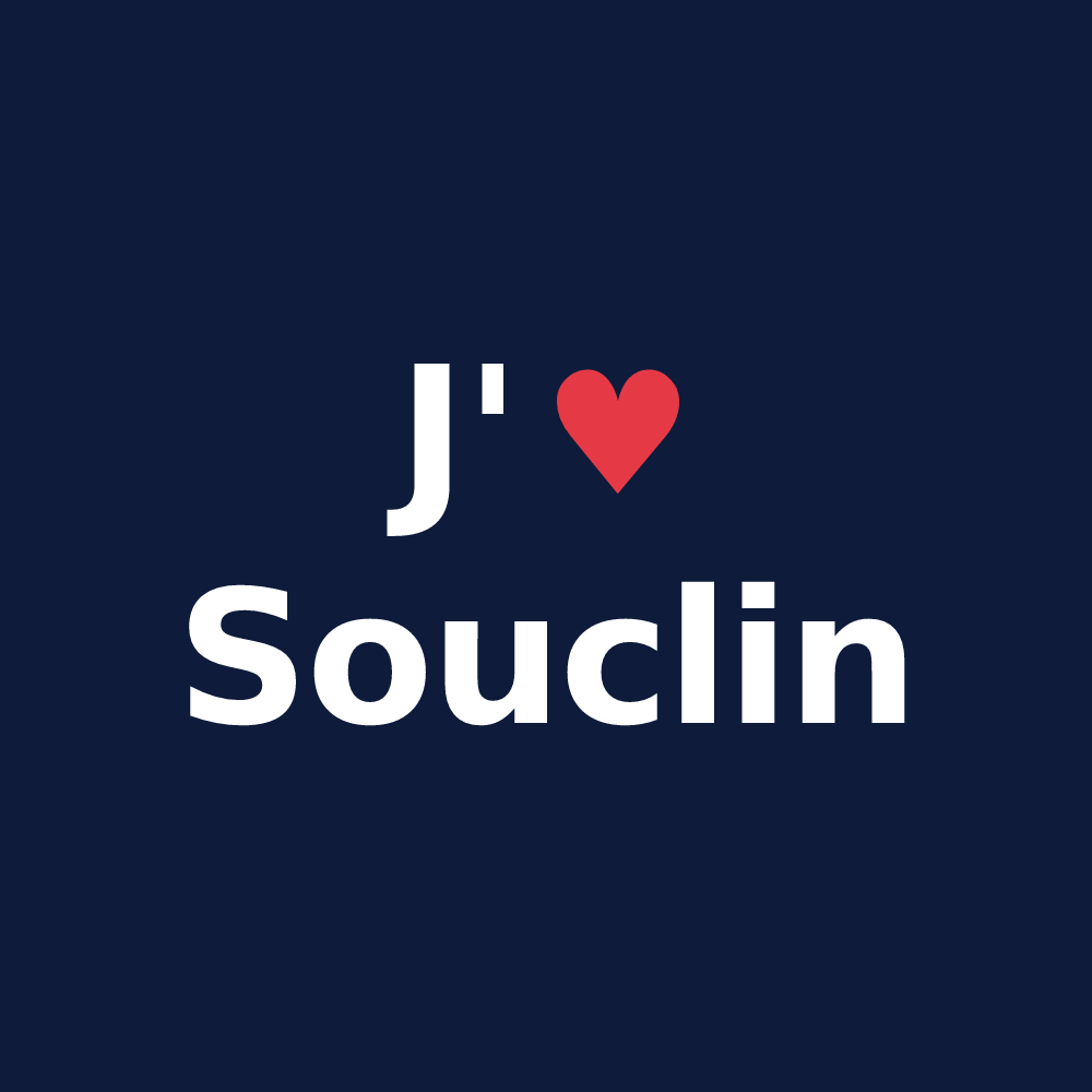 T-shirt personnalisé Souclin — design J'aime Souclin