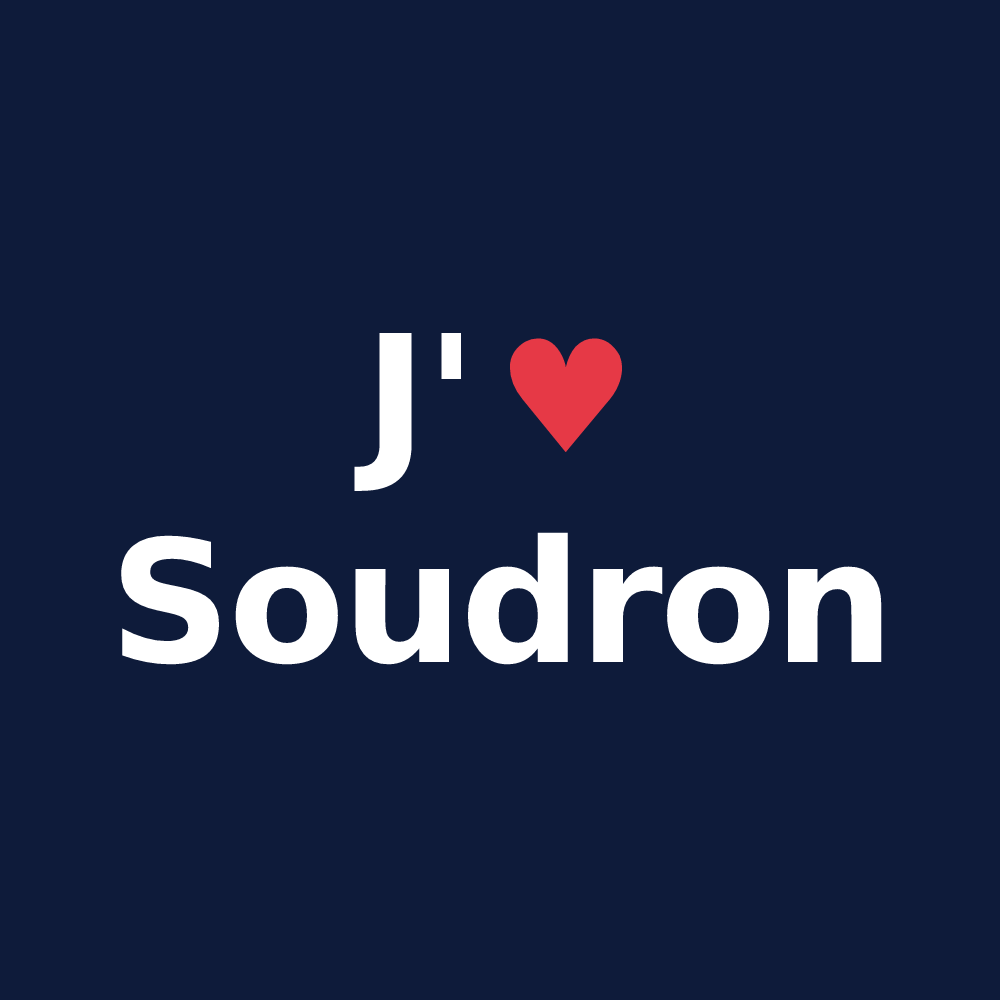 T-shirt personnalisé Soudron — design J'aime Soudron