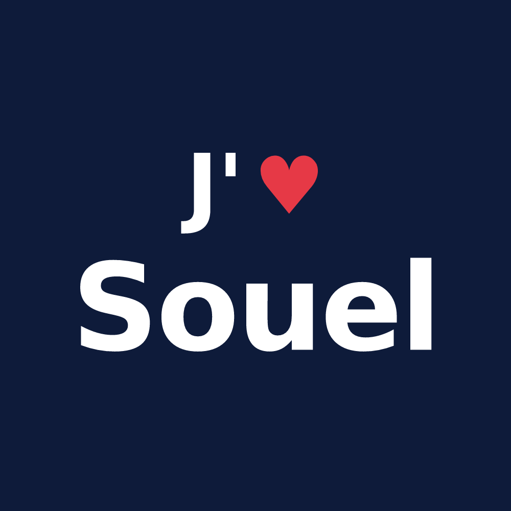 T-shirt personnalisé Souel — design J'aime Souel