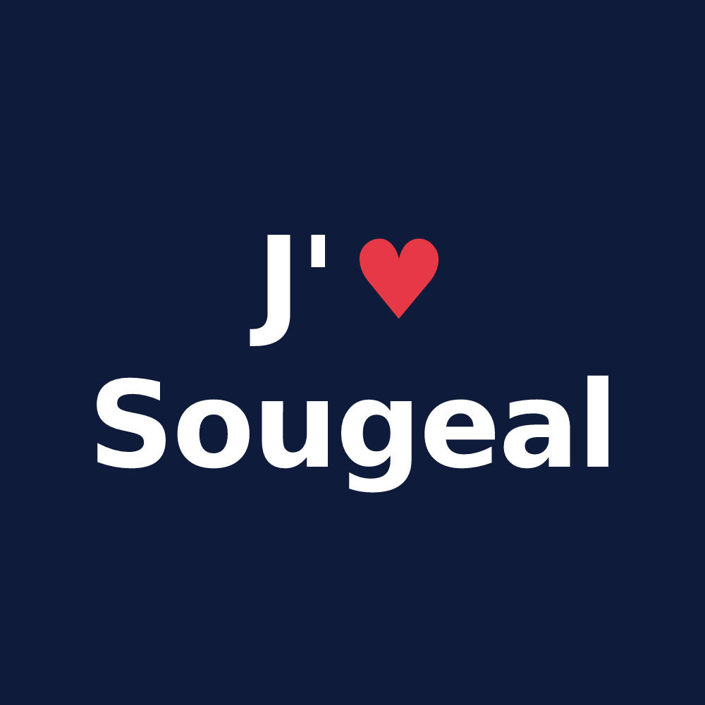 T-shirt personnalisé Sougeal — design J'aime Sougeal