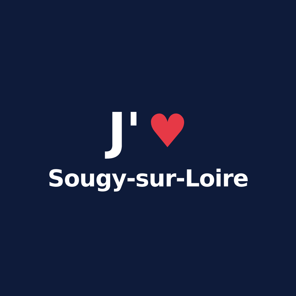T-shirt personnalisé Sougy-sur-Loire — design J'aime Sougy-sur-Loire