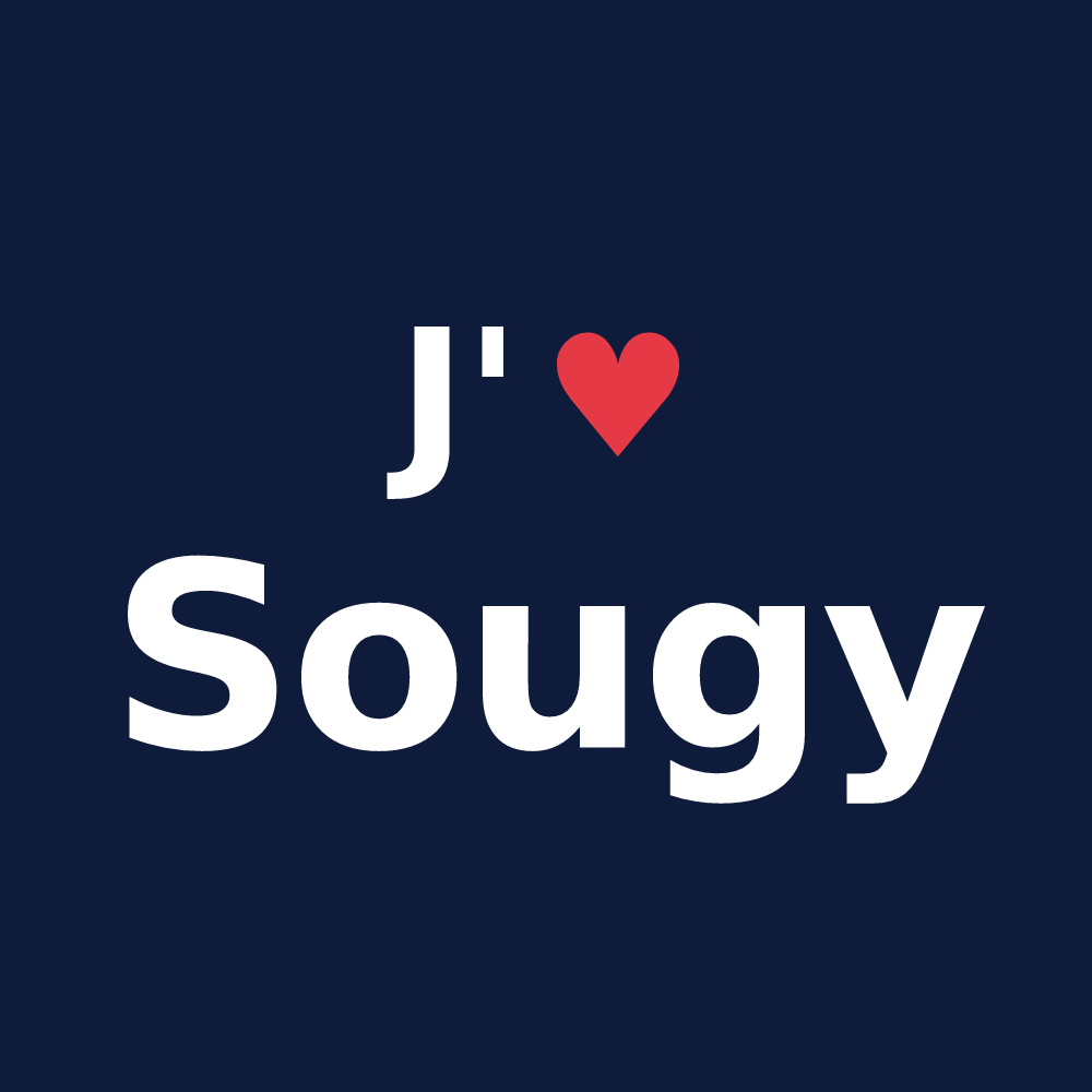 T-shirt personnalisé Sougy — design J'aime Sougy
