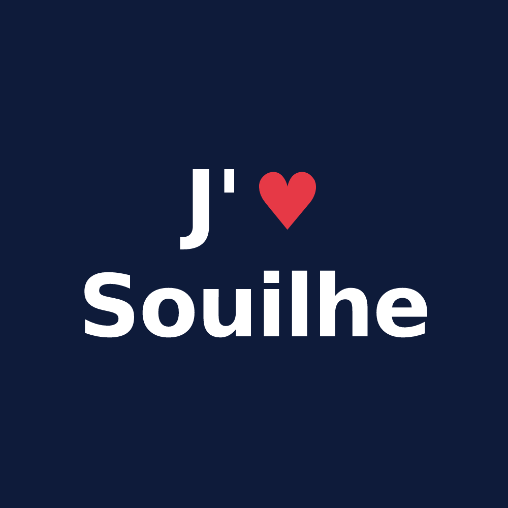 T-shirt personnalisé Souilhe — design J'aime Souilhe