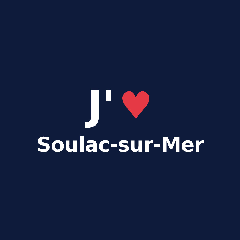 T-shirt personnalisé Soulac-sur-Mer — design J'aime Soulac-sur-Mer