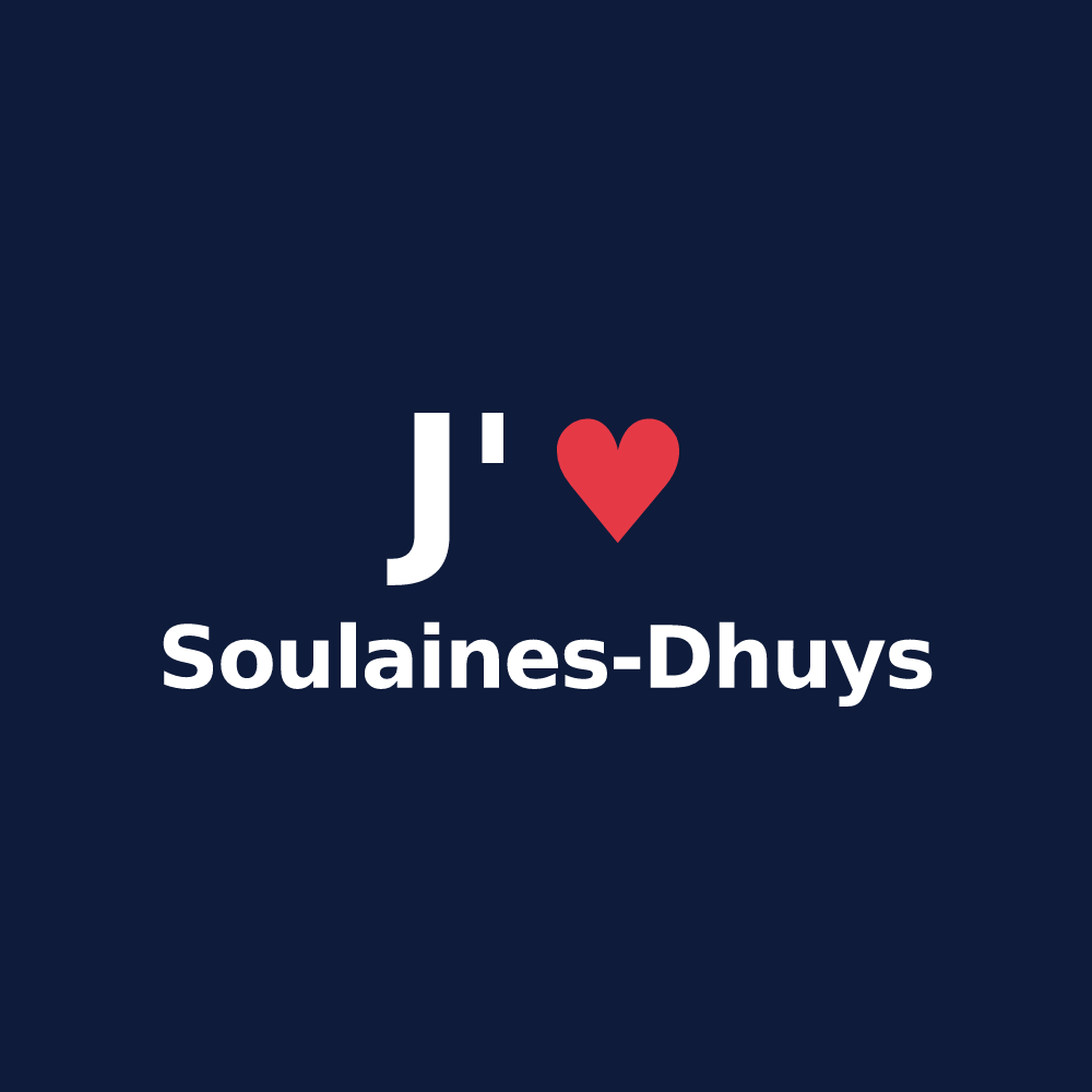 T-shirt personnalisé Soulaines-Dhuys — design J'aime Soulaines-Dhuys