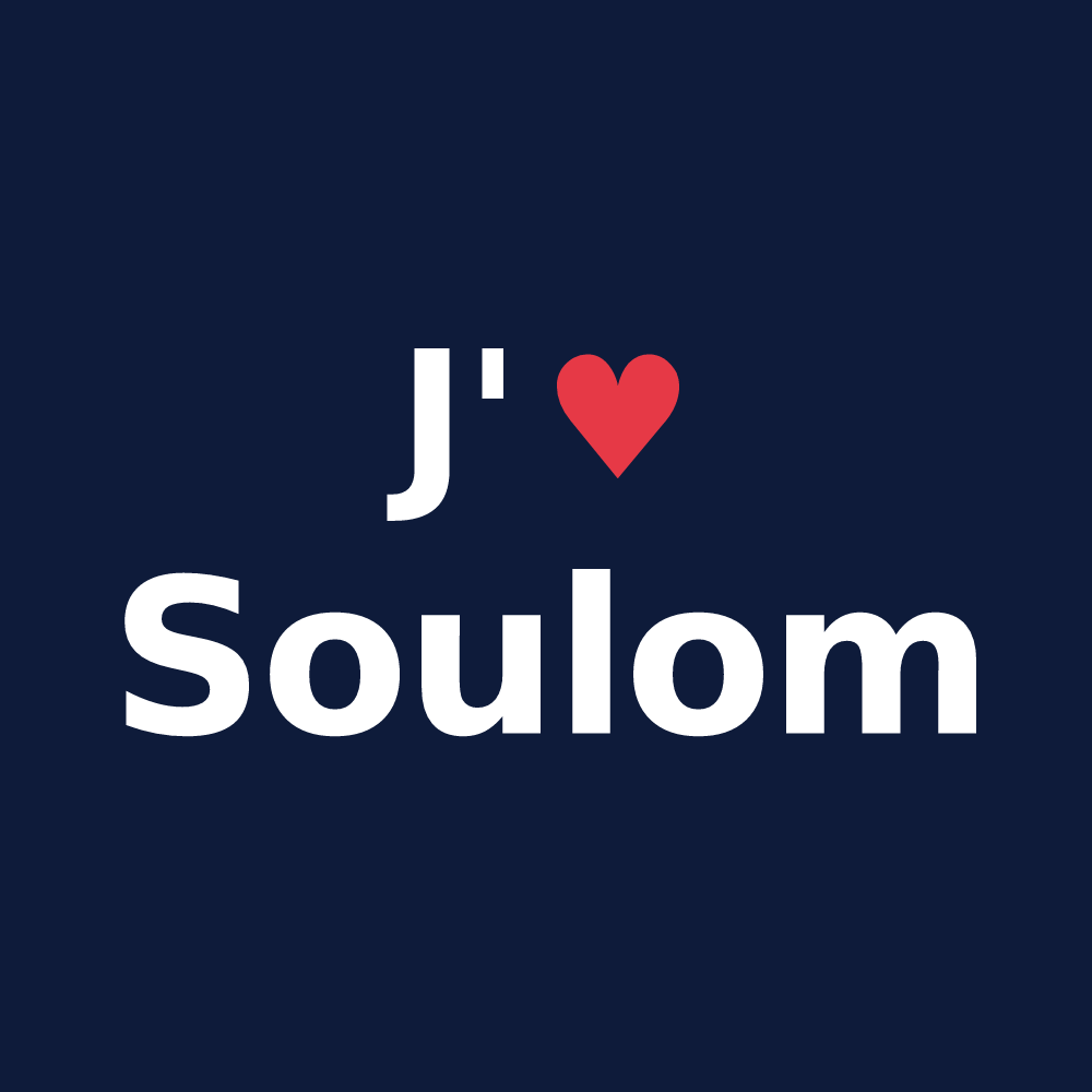 T-shirt personnalisé Soulom — design J'aime Soulom