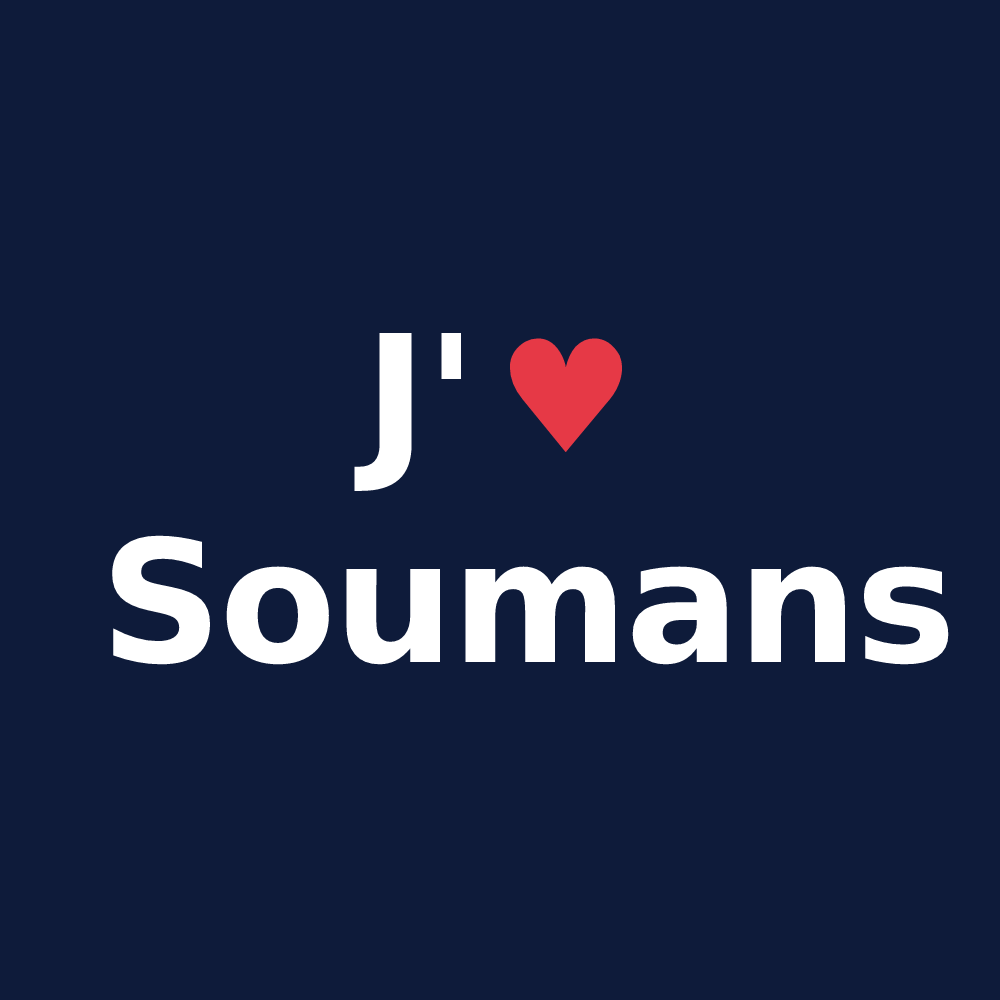 T-shirt personnalisé Soumans — design J'aime Soumans