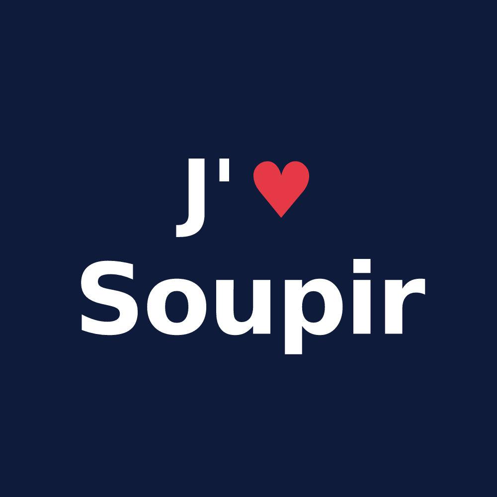 T-shirt personnalisé Soupir — design J'aime Soupir