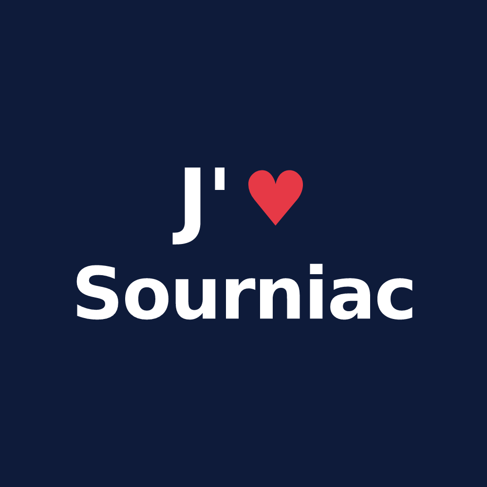 T-shirt personnalisé Sourniac — design J'aime Sourniac