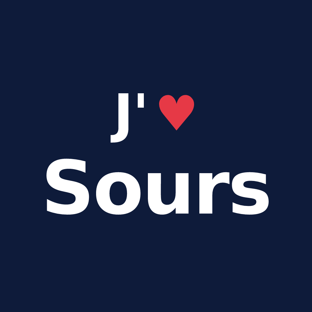 T-shirt personnalisé Sours — design J'aime Sours