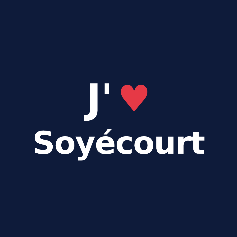 T-shirt personnalisé Soyécourt — design J'aime Soyécourt
