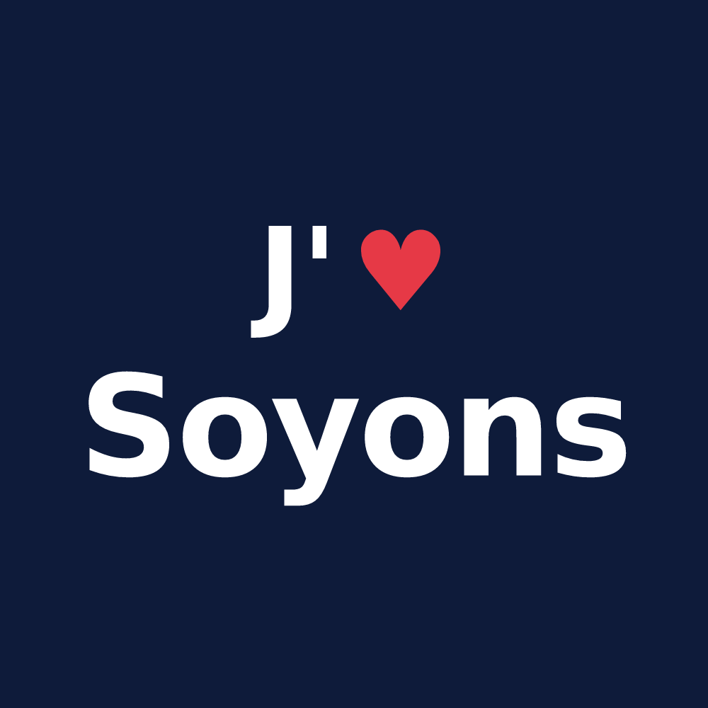 T-shirt personnalisé Soyons — design J'aime Soyons