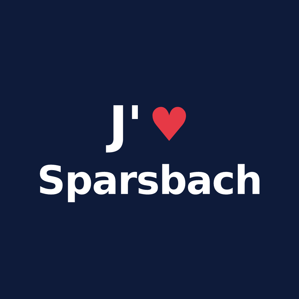 T-shirt personnalisé Sparsbach — design J'aime Sparsbach