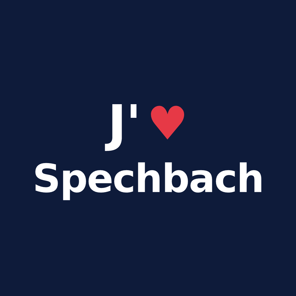 T-shirt personnalisé Spechbach — design J'aime Spechbach