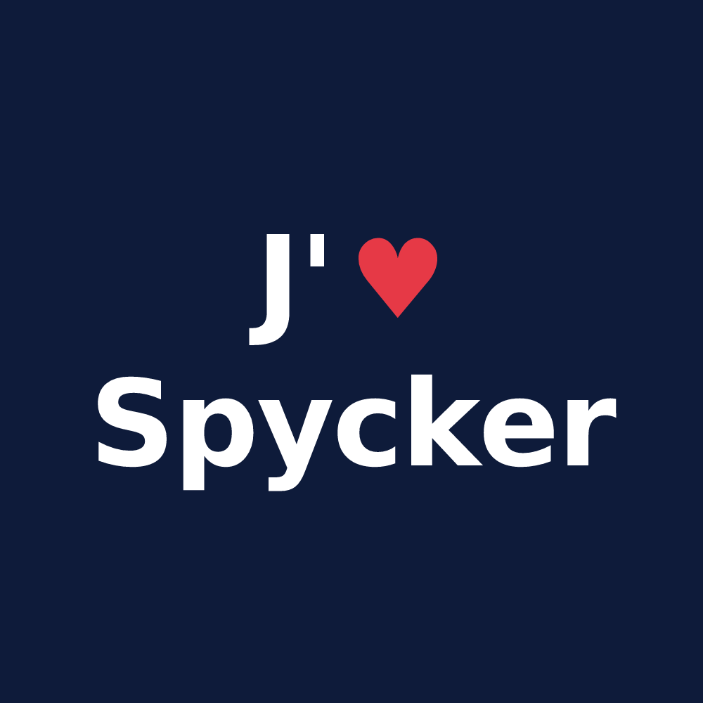 T-shirt personnalisé Spycker — design J'aime Spycker