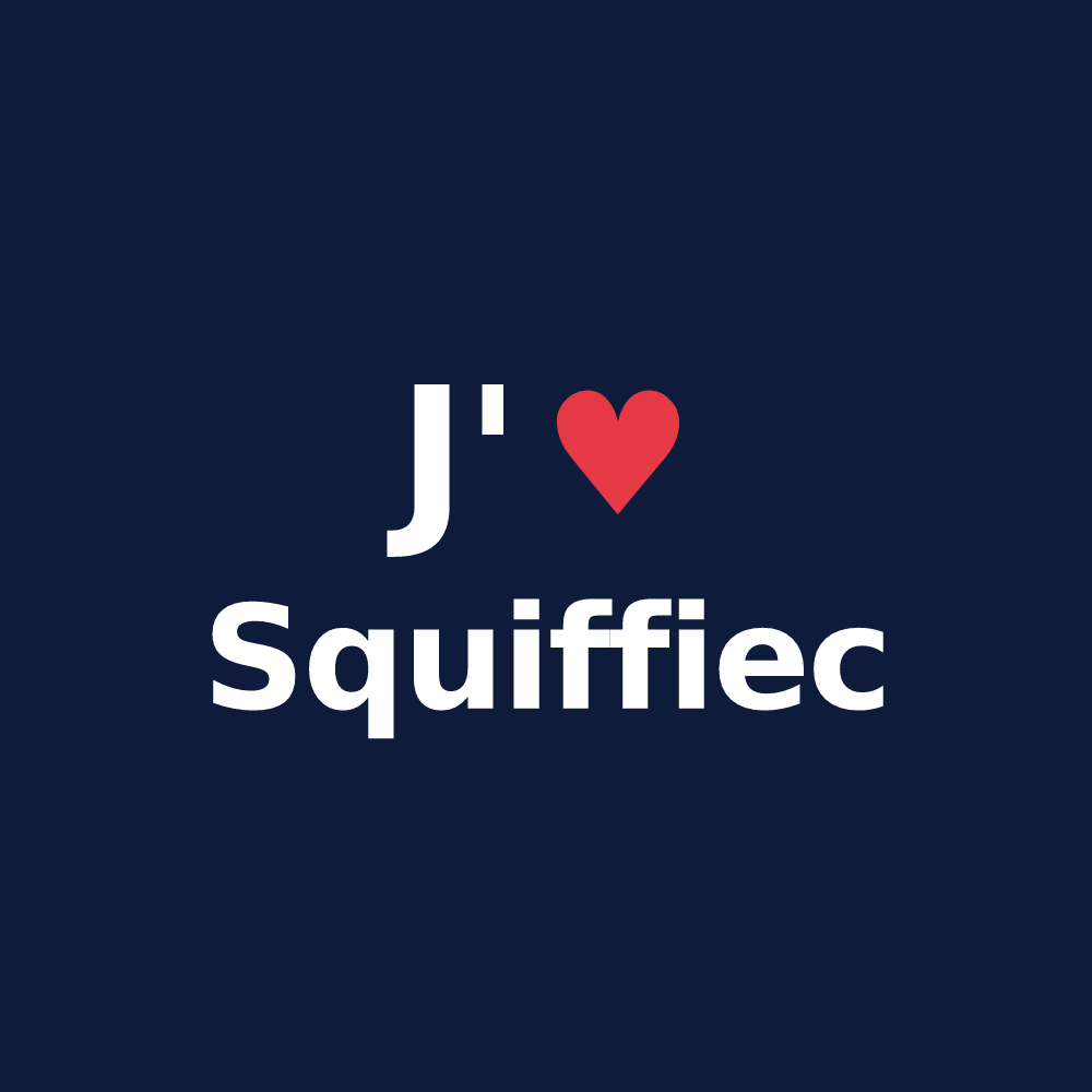 T-shirt personnalisé Squiffiec — design J'aime Squiffiec
