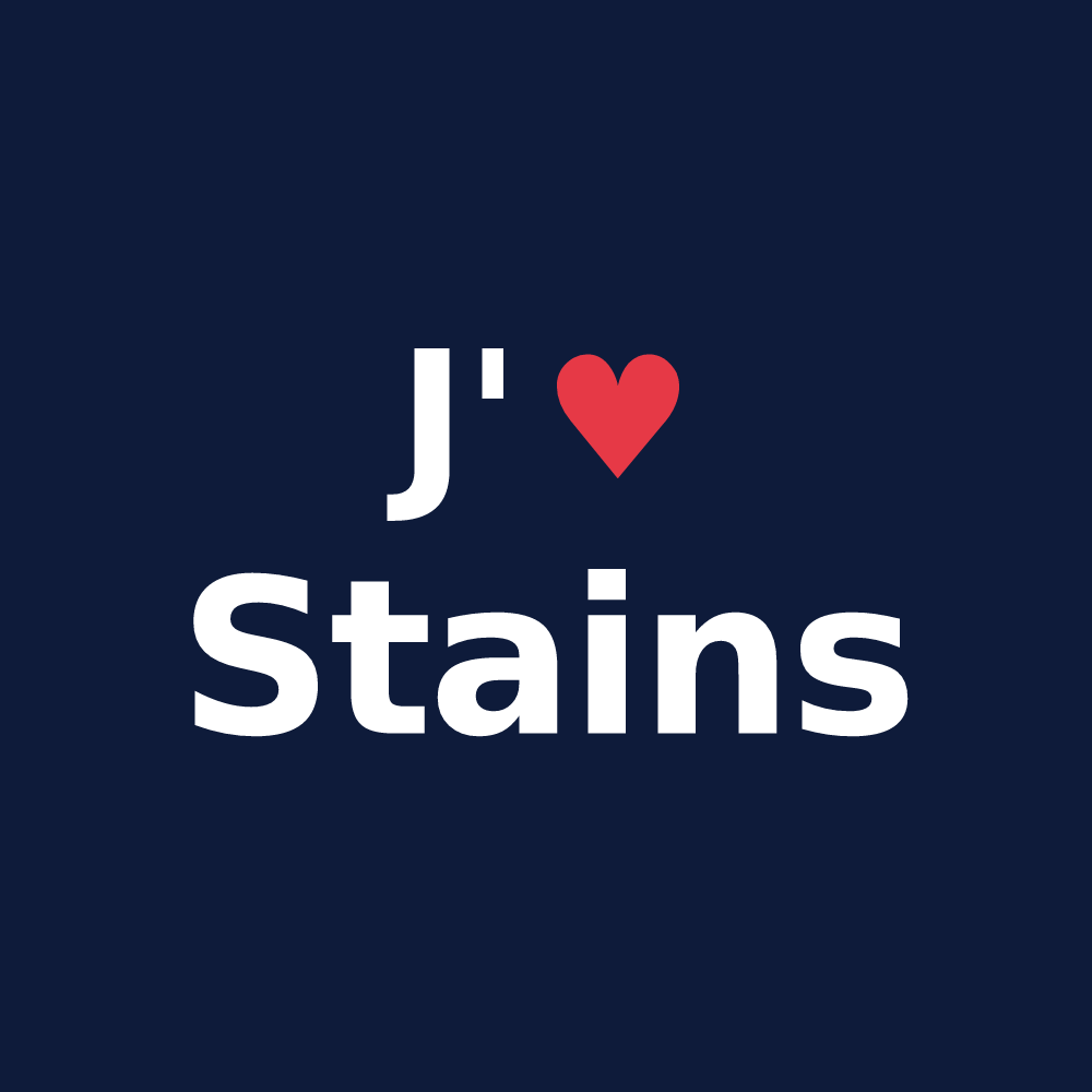 T-shirt personnalisé Stains — design J'aime Stains
