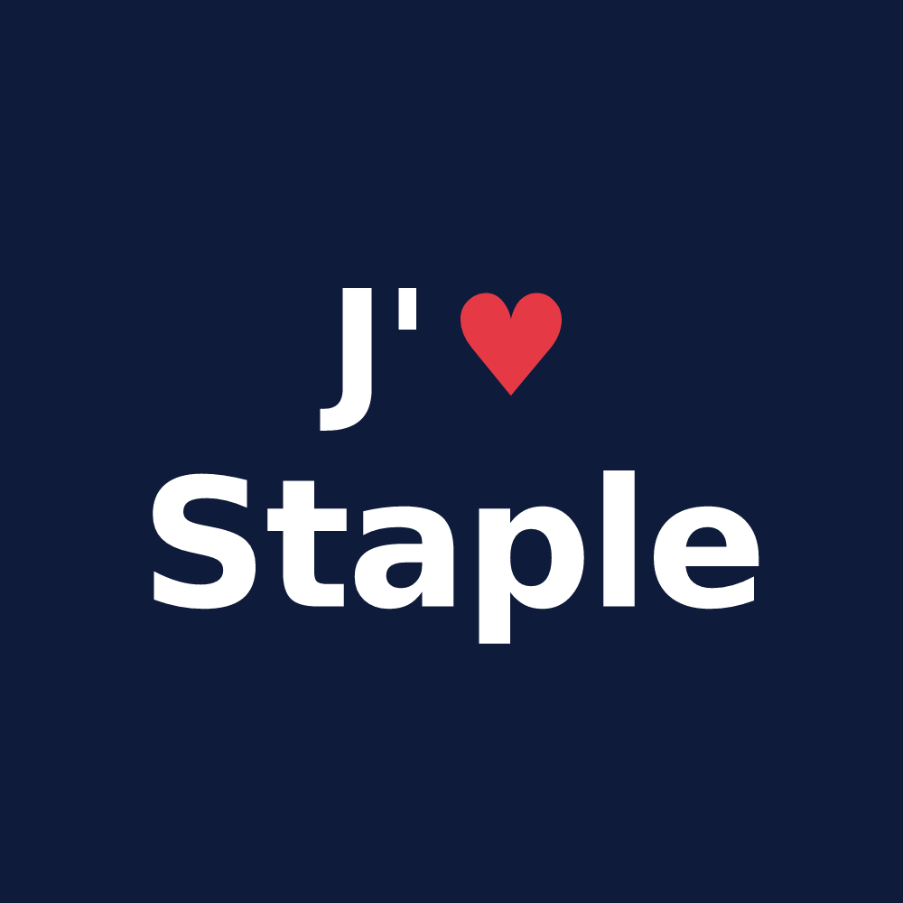 T-shirt personnalisé Staple — design J'aime Staple